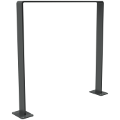 Leaning bracket made of flat steel | 70 x 70 mm | for doweling, without crossbar | width: 800mm | hot-dip galvanized and coated DB 703